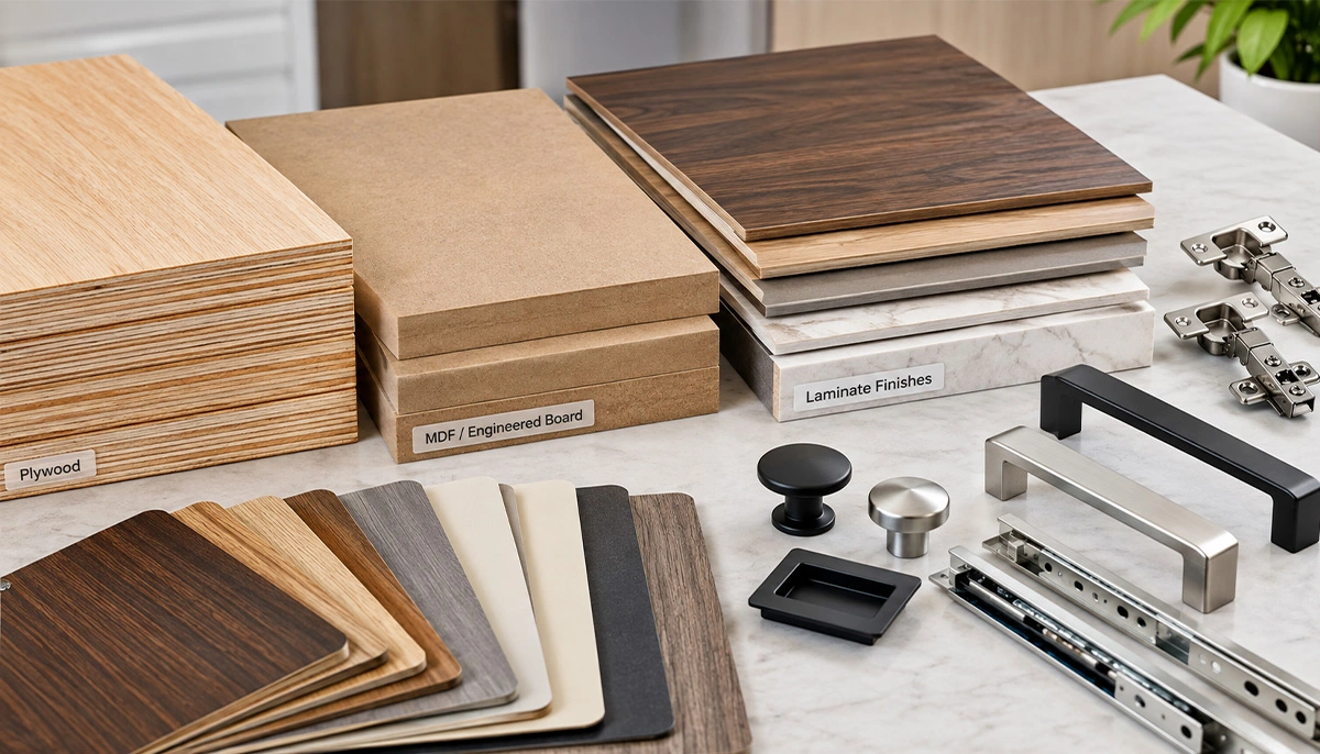Wardrobe material and finish options for modular wardrobes