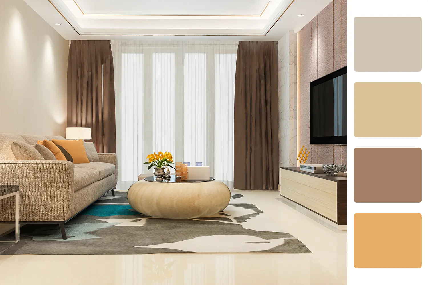 Smart living room layout design for small Navi Mumbai apartments